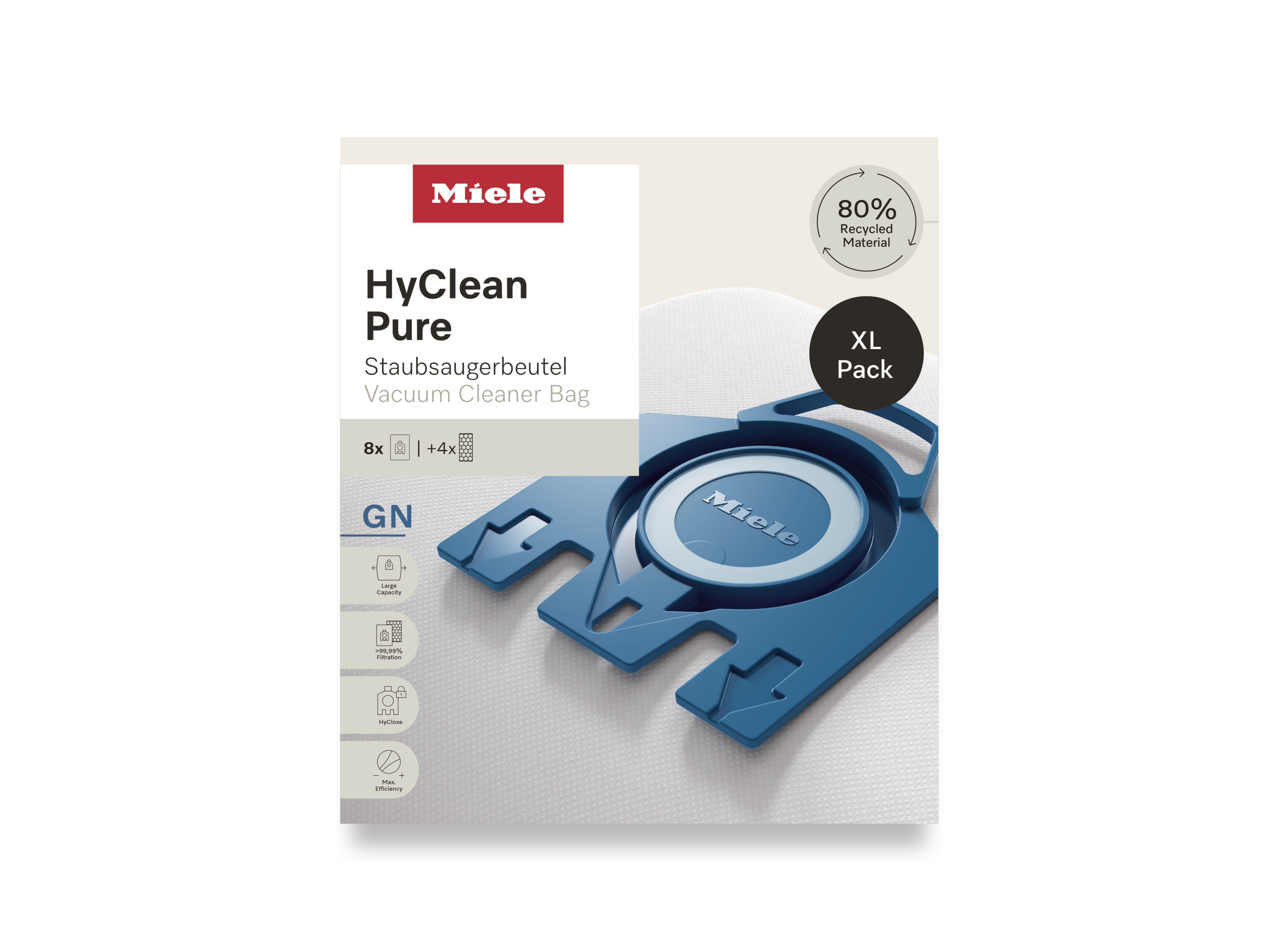 Комплект мешков-пылесборников HyClean Pure GN XL Miele купить в Краснодаре | Всегда в наличии! | Артикул 12497870 | Официальный сайт